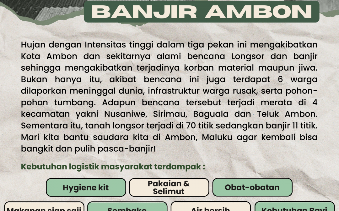 PESOS PEDULI: OPEN DONASI BANJIR AMBON